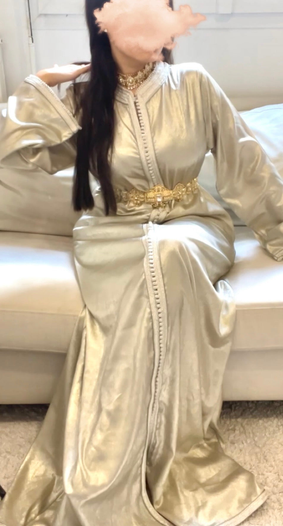 Caftan Blanc Nacrée