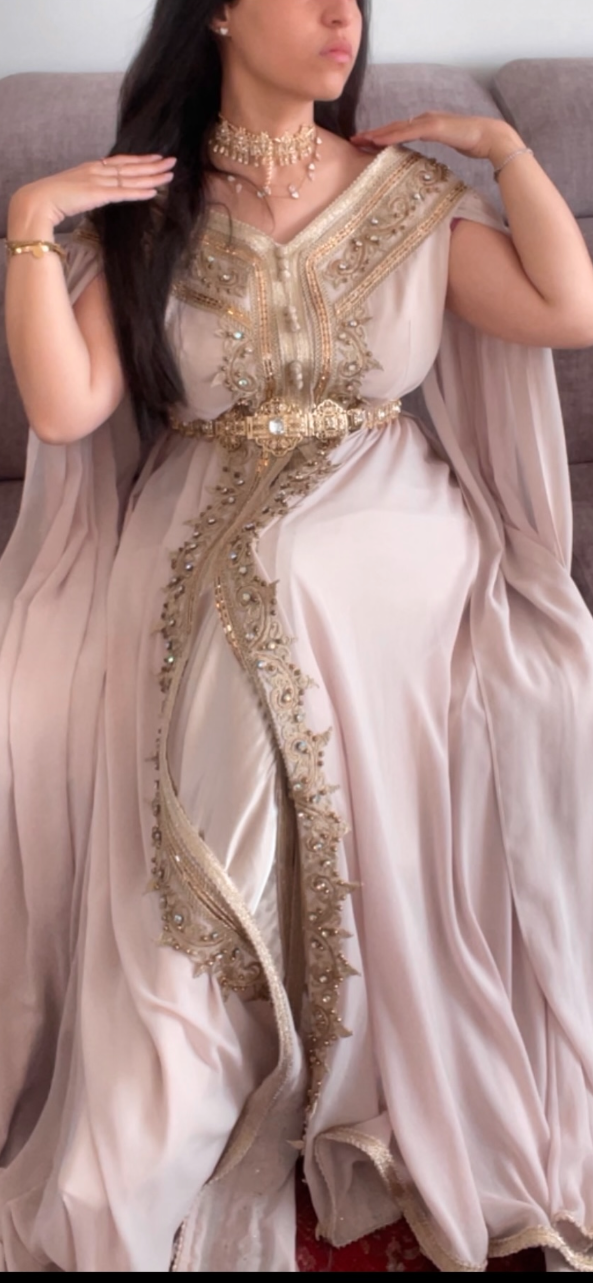 Caftan - Rose poudrée