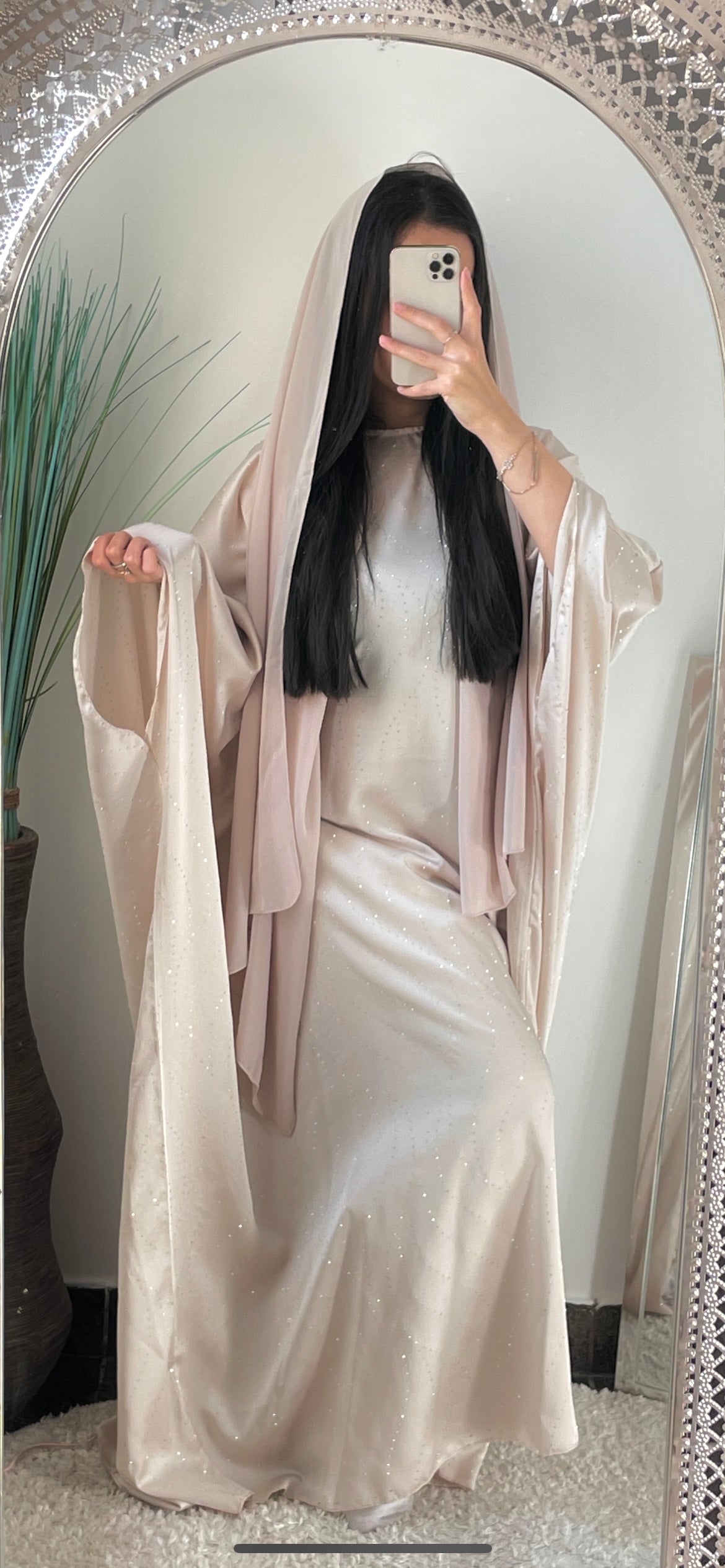 Pure - Abaya papillon à strass