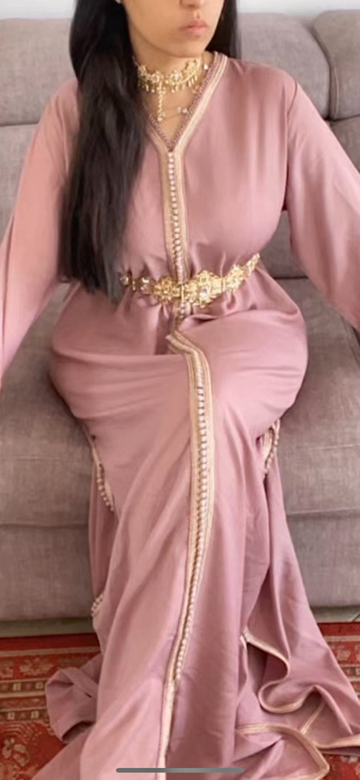 Caftan barbie - rose bonbon