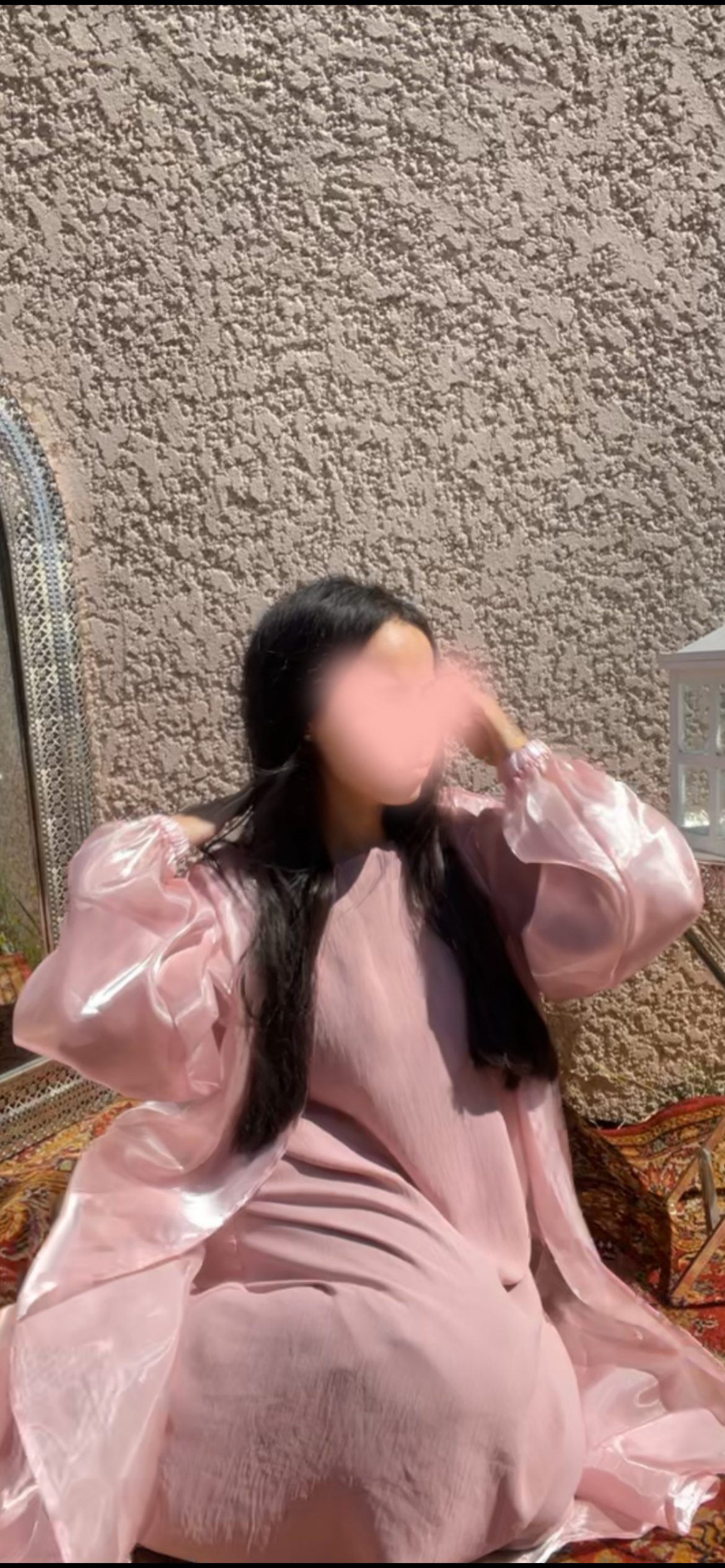 Lollipop Abaya Rose 2 pièces avec Voile
