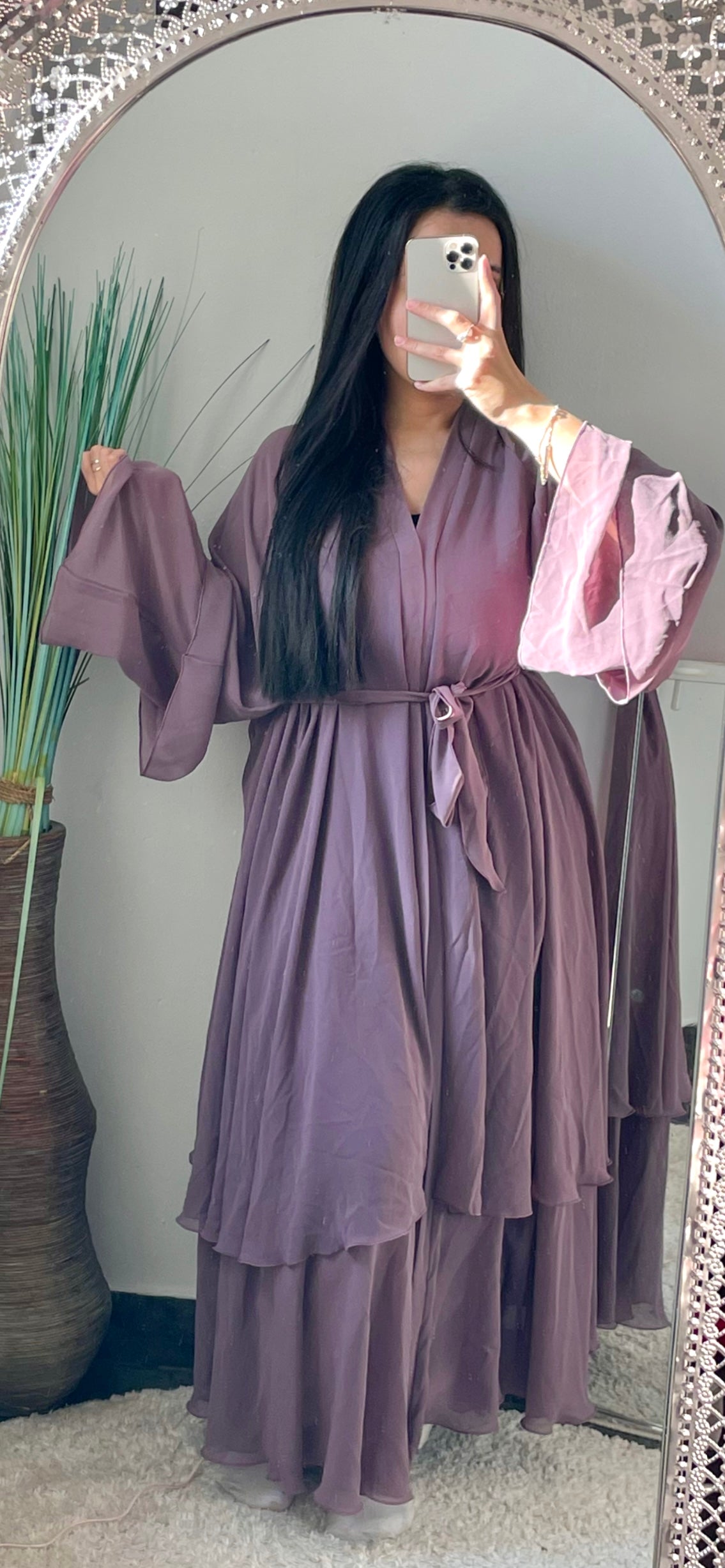 Ferry - Abaya à frange violet
