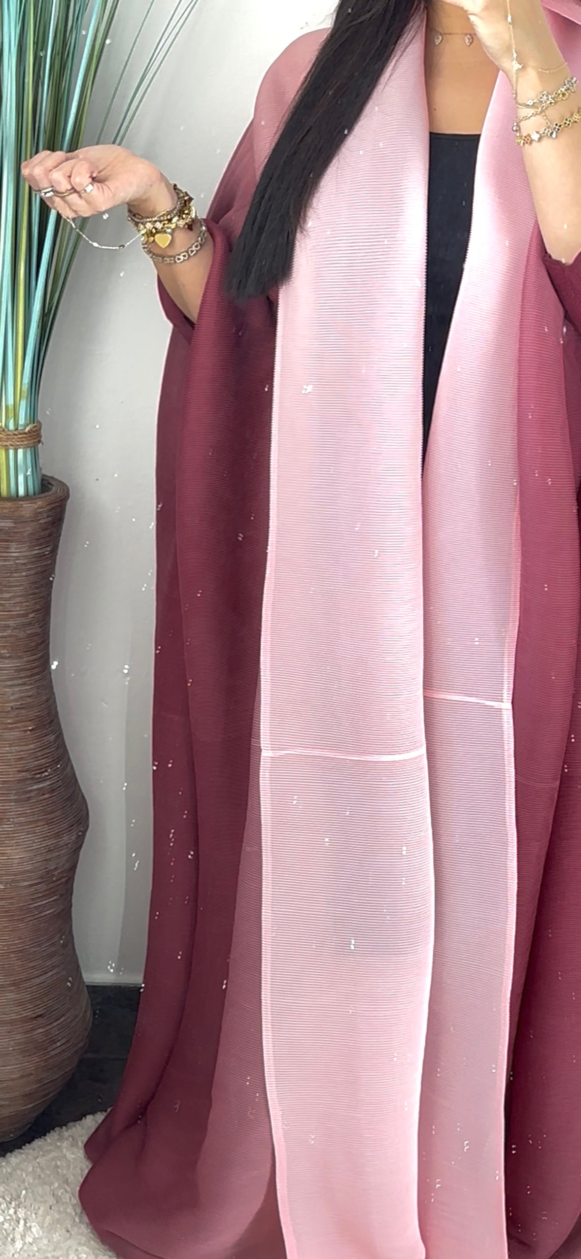 BLOSSOM PINK - Abayas Tie and Dye Rose