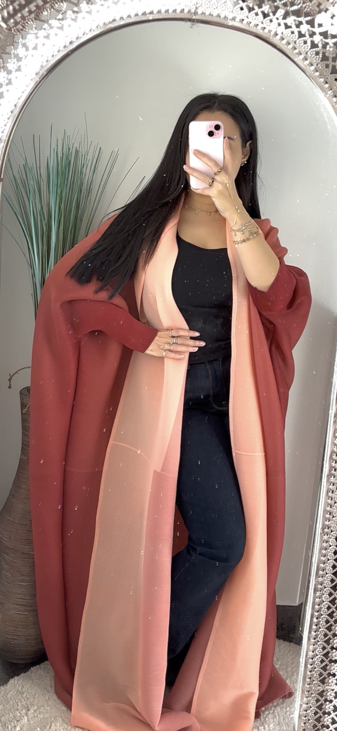 SUNSET RED - ABAYA TIE AND DYE