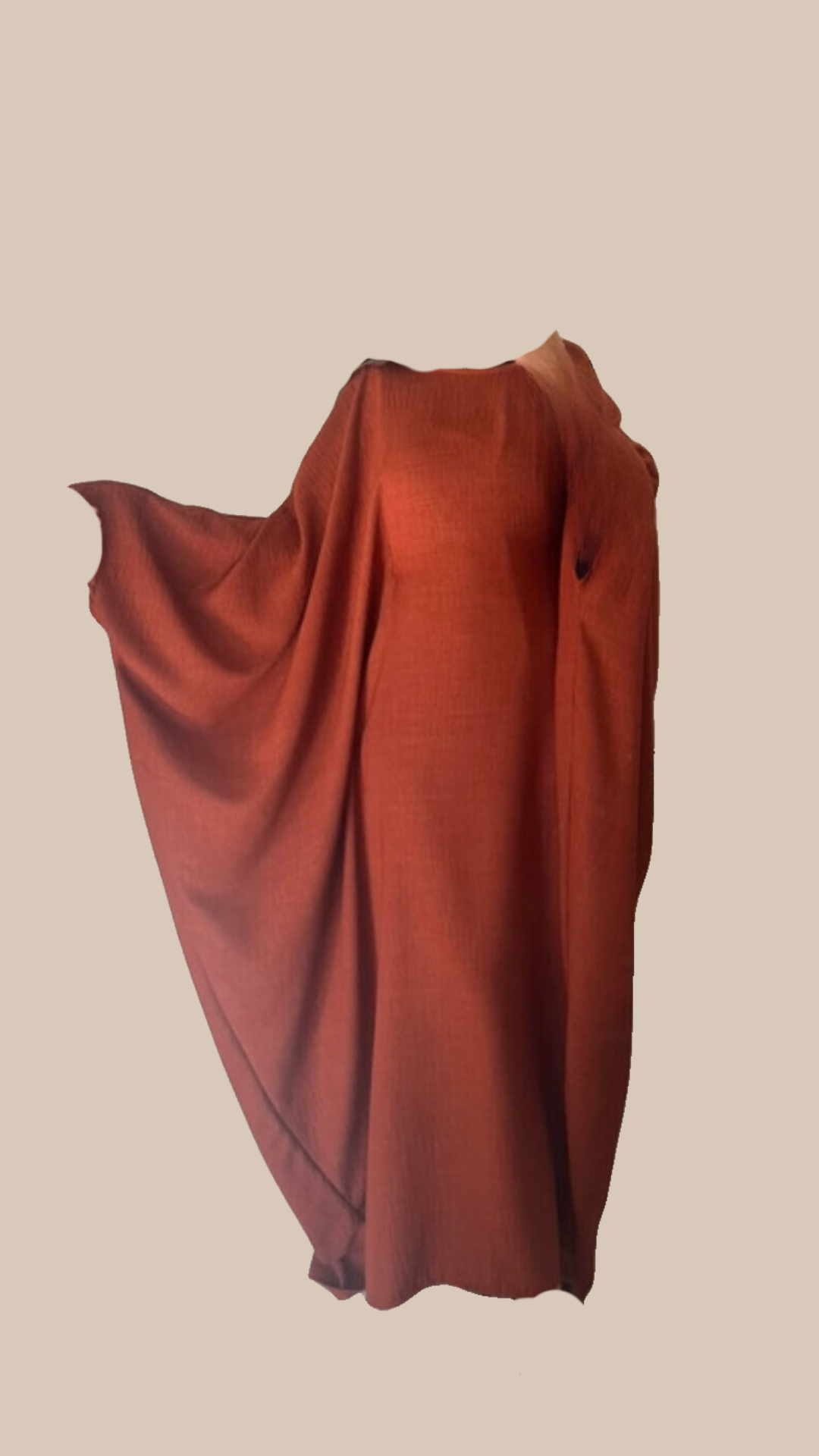 MUSE - ABAYA Orange Papillon Effet Lin