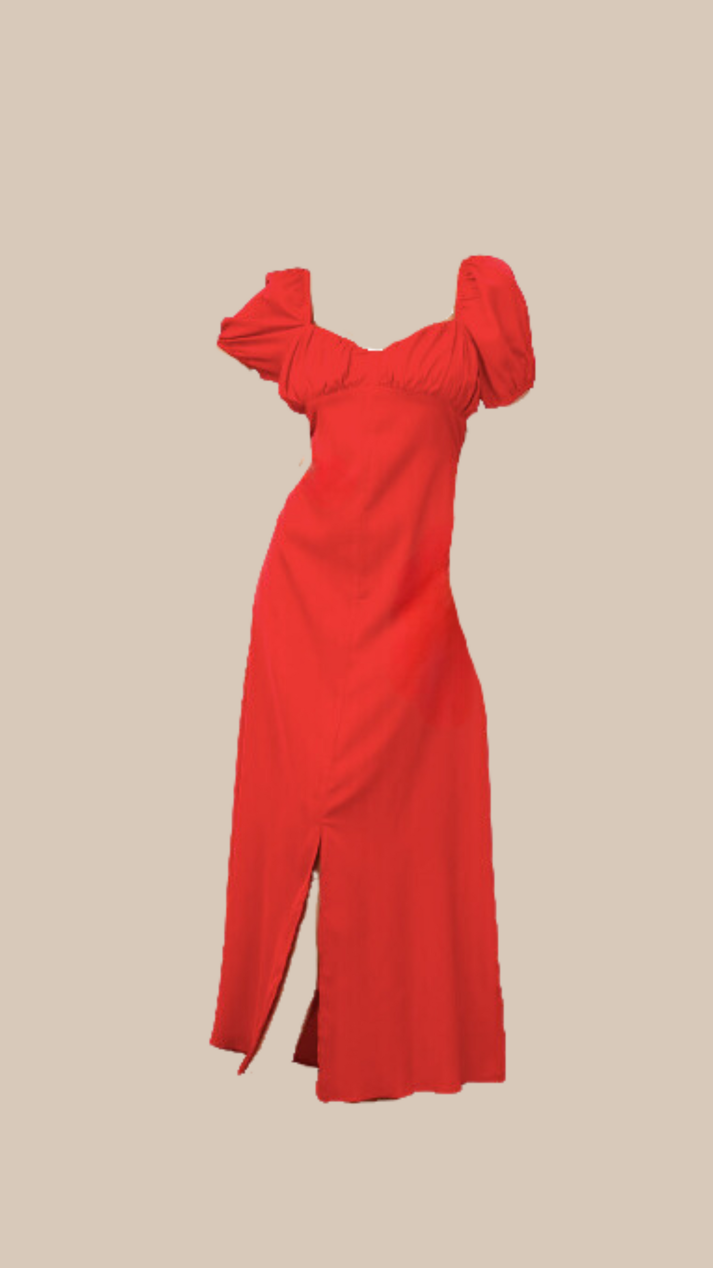 RED GLAM - Robe Rouge Été à fente