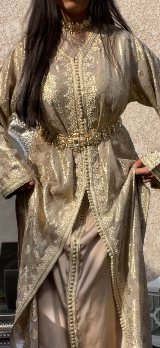 Caftan Takchita 2 pièces Doré