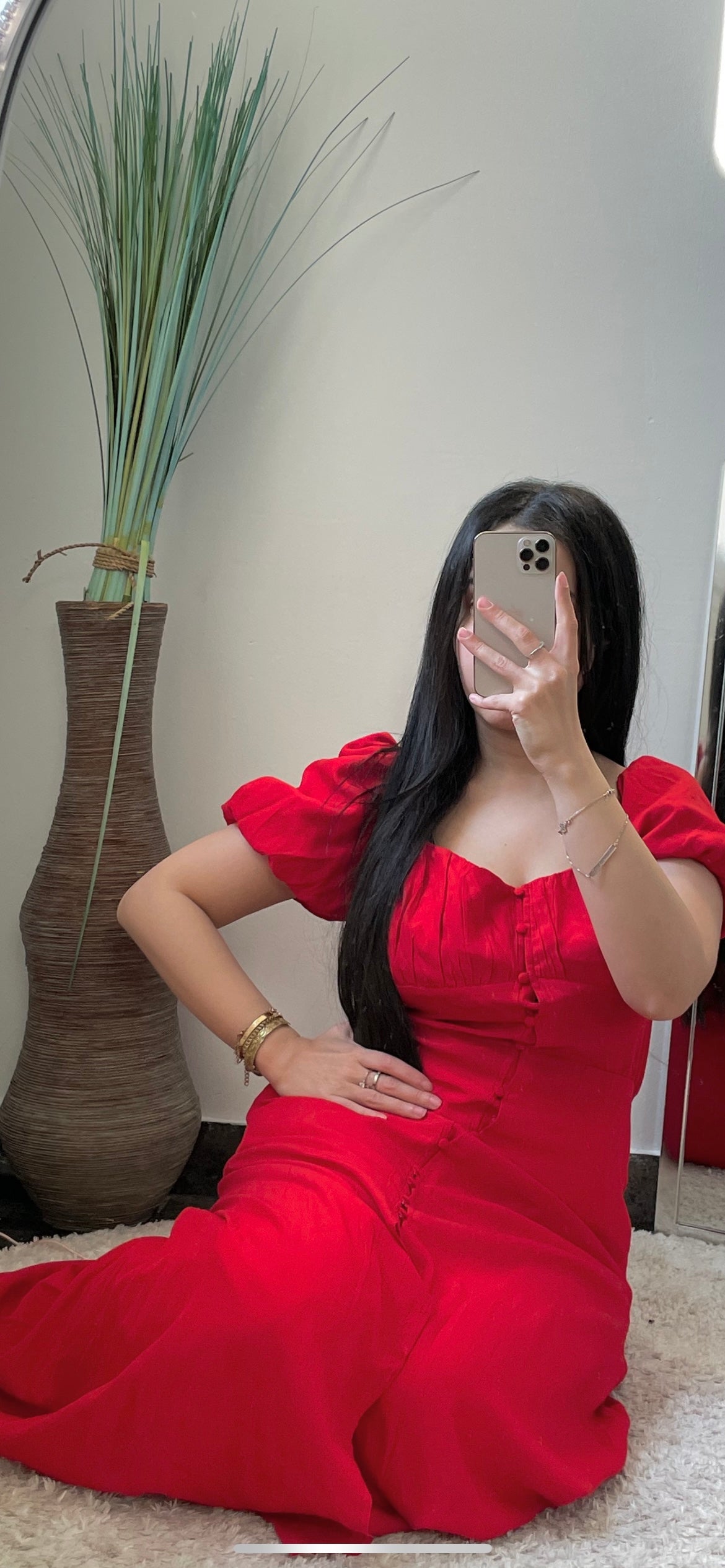 RED GLAM - Robe Rouge Été à fente