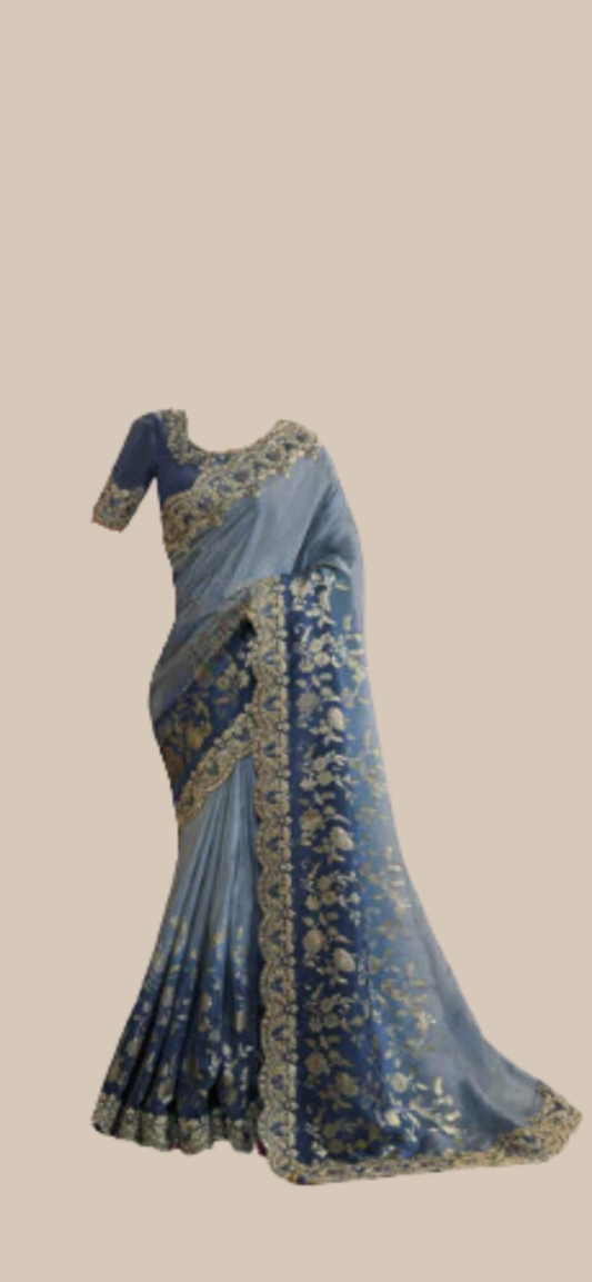 SARI - Bleu Nuit Perlé en Velours Location