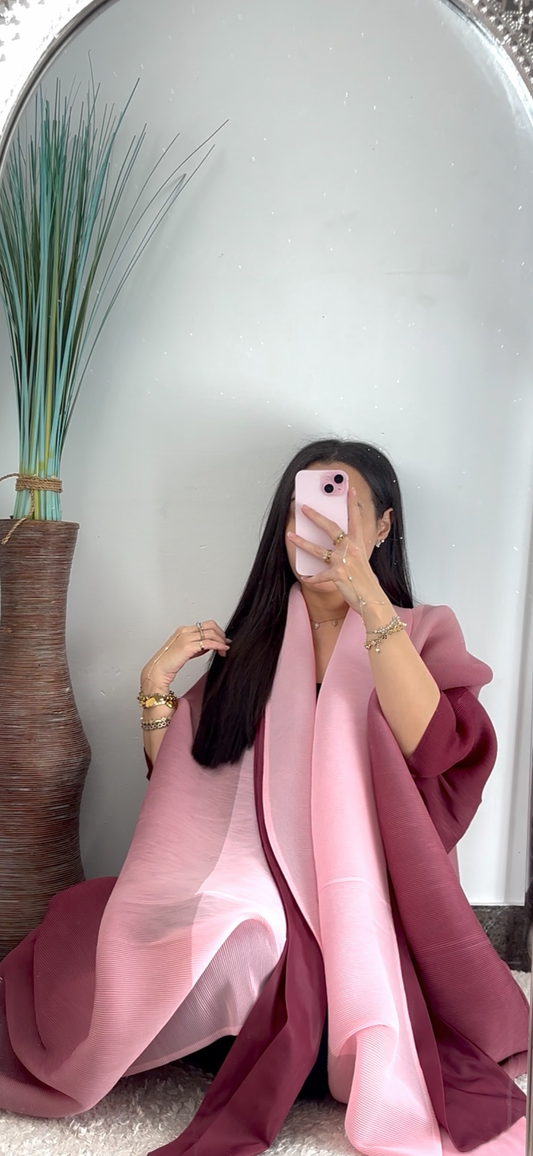 BLOSSOM PINK - Abayas Tie and Dye Rose