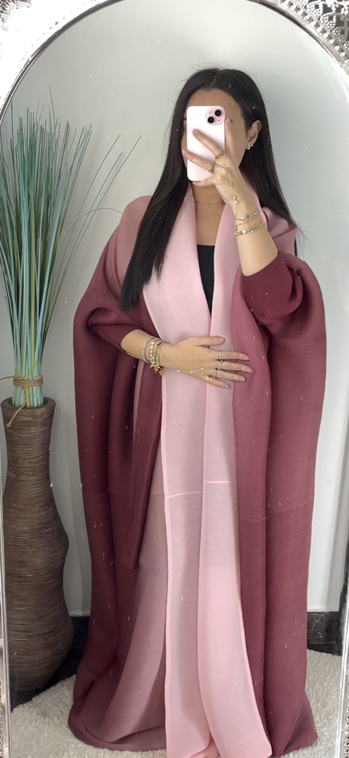BLOSSOM PINK - Abayas Tie and Dye Rose