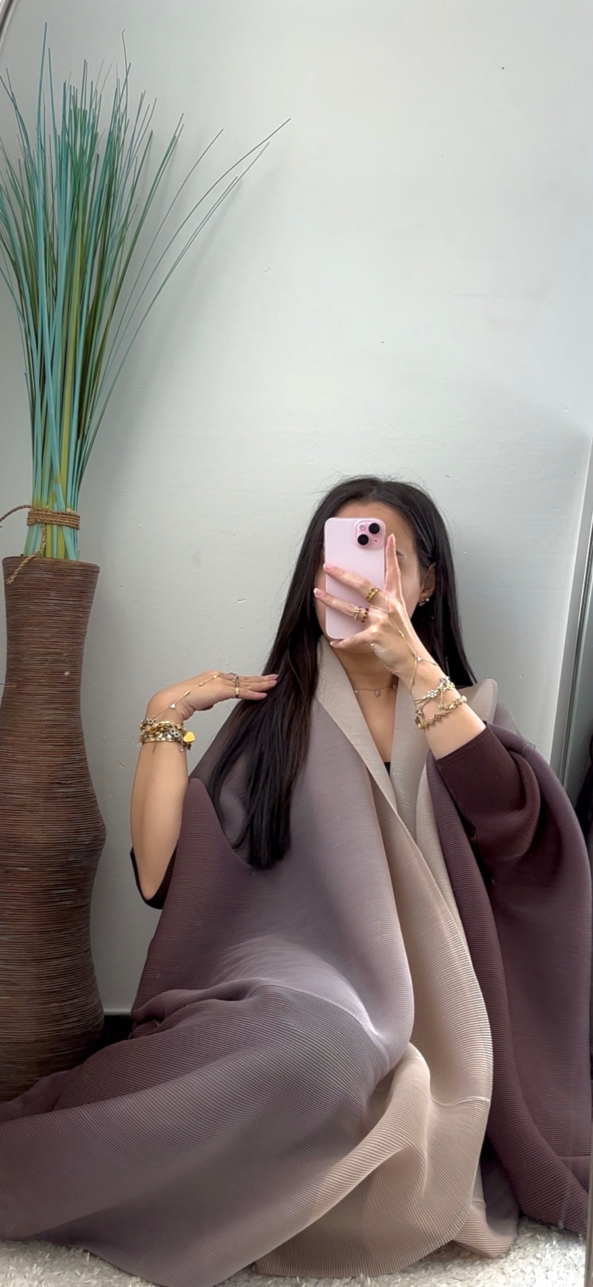 SIGNATURE - ABAYA TIE AND DYE BROWN