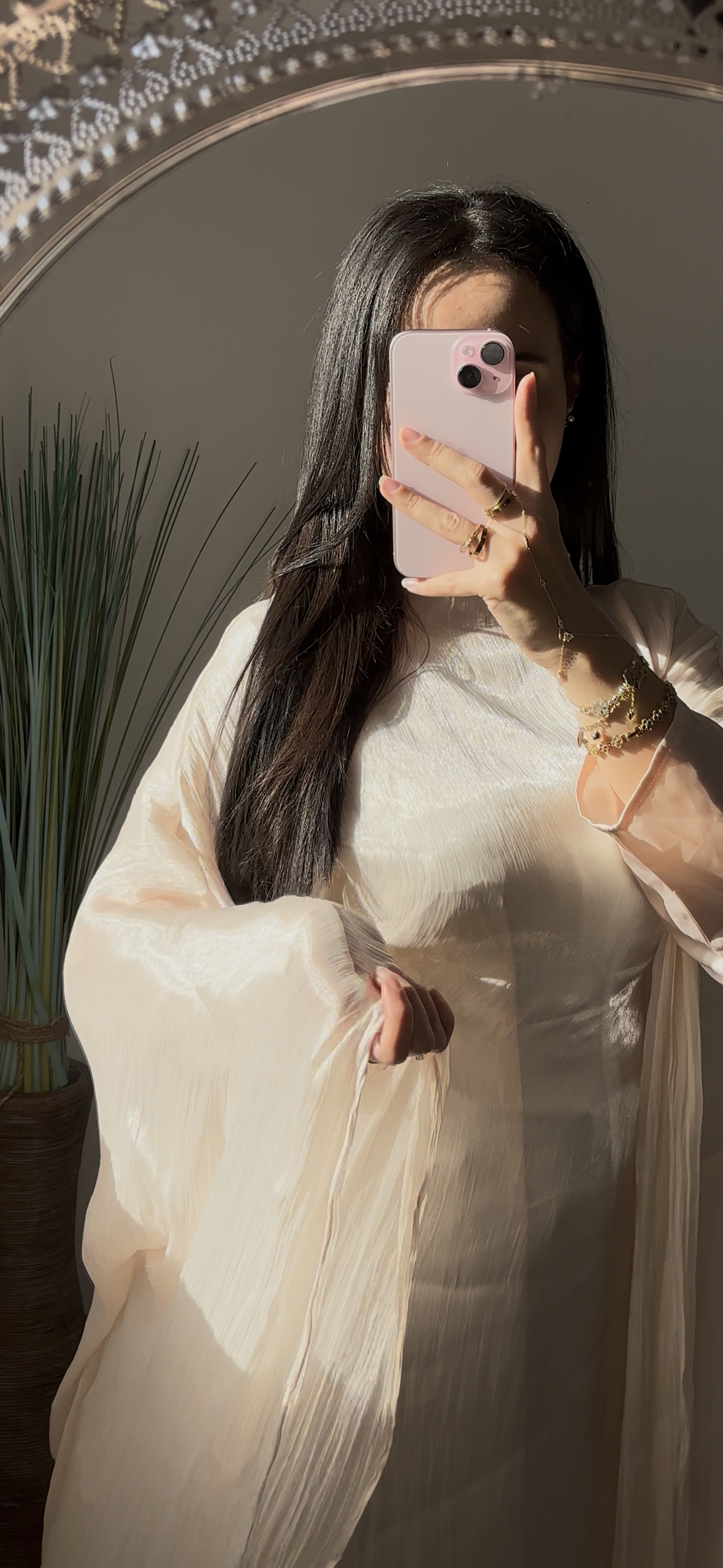 PEACH - ABAYA PAPILLON SCINTILLE