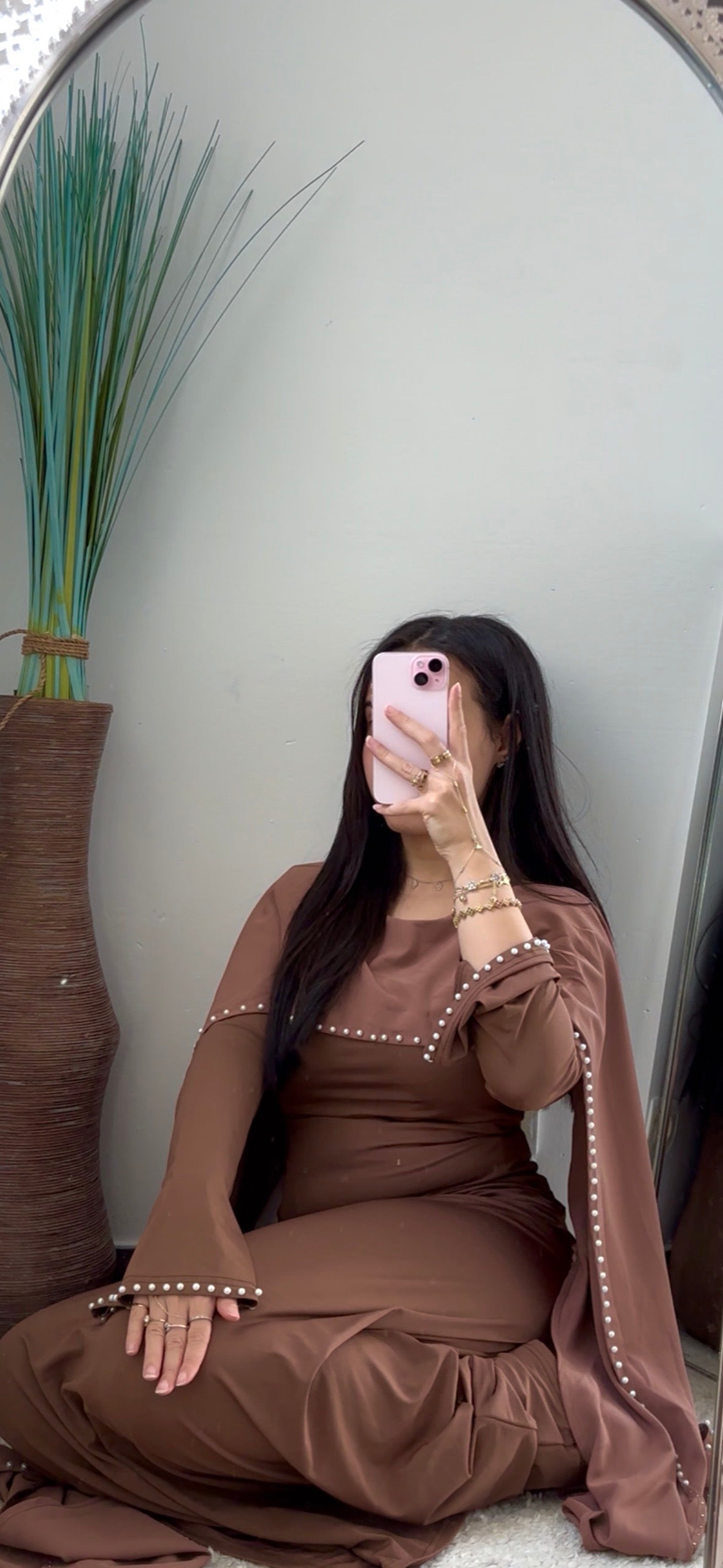 MOCHA - ROBE AVEC CAPE BROWN